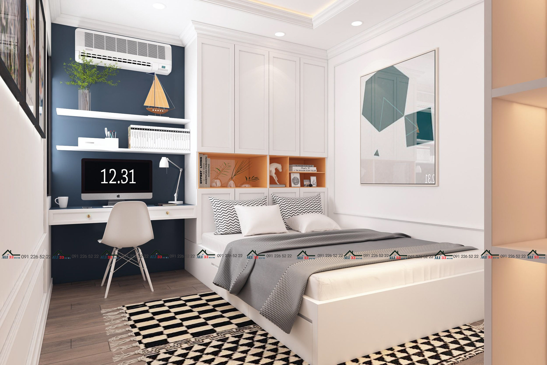 Thiết kế nội thất phòng ngủ hiện đại và công năng sử dụng