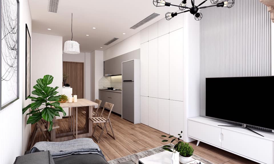 Thiết kế nội thất phòng khách đẹp hiện đại dành cho chung cư diện tích nhỏ